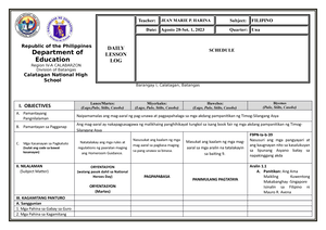 SHS CORE Subjects MELCs - GRADE LEVEL: Grade 11/ SUBJECT: 21st Century ...