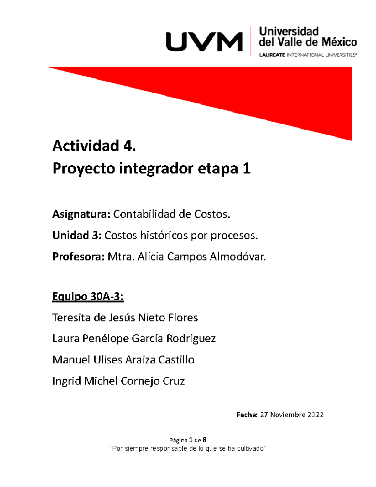 Actividad 4 Proyecto Integrador Etapa 1 Actividad 4 Proyecto