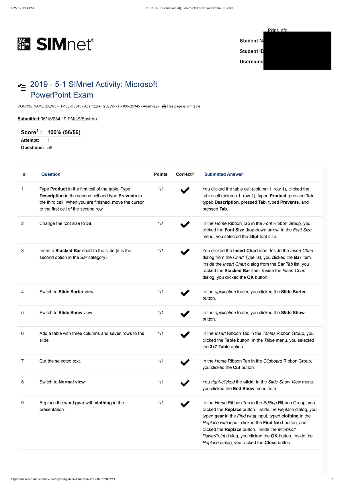 2019 - 5-1 SIMnet Activity Microsoft Power Point Exam - SIMnet - 2019 ...