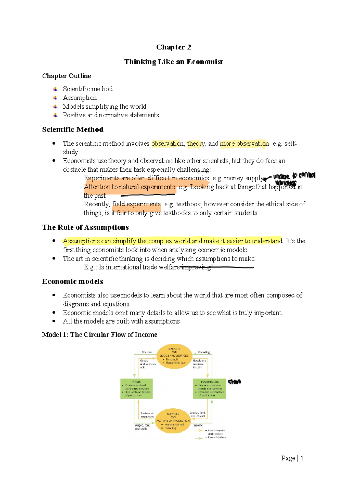 Chapter 2: Thinking Like An Economist - Chapter 2 Thinking Like An ...