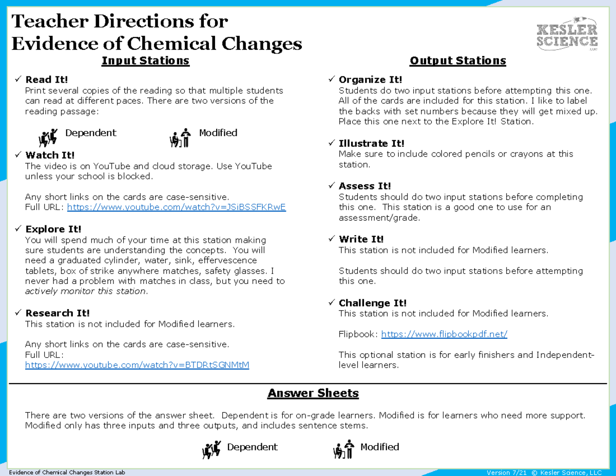 2Exploration Evidenceof Chemical Changes Station Labv 2Teacher Directions Keys Links211010