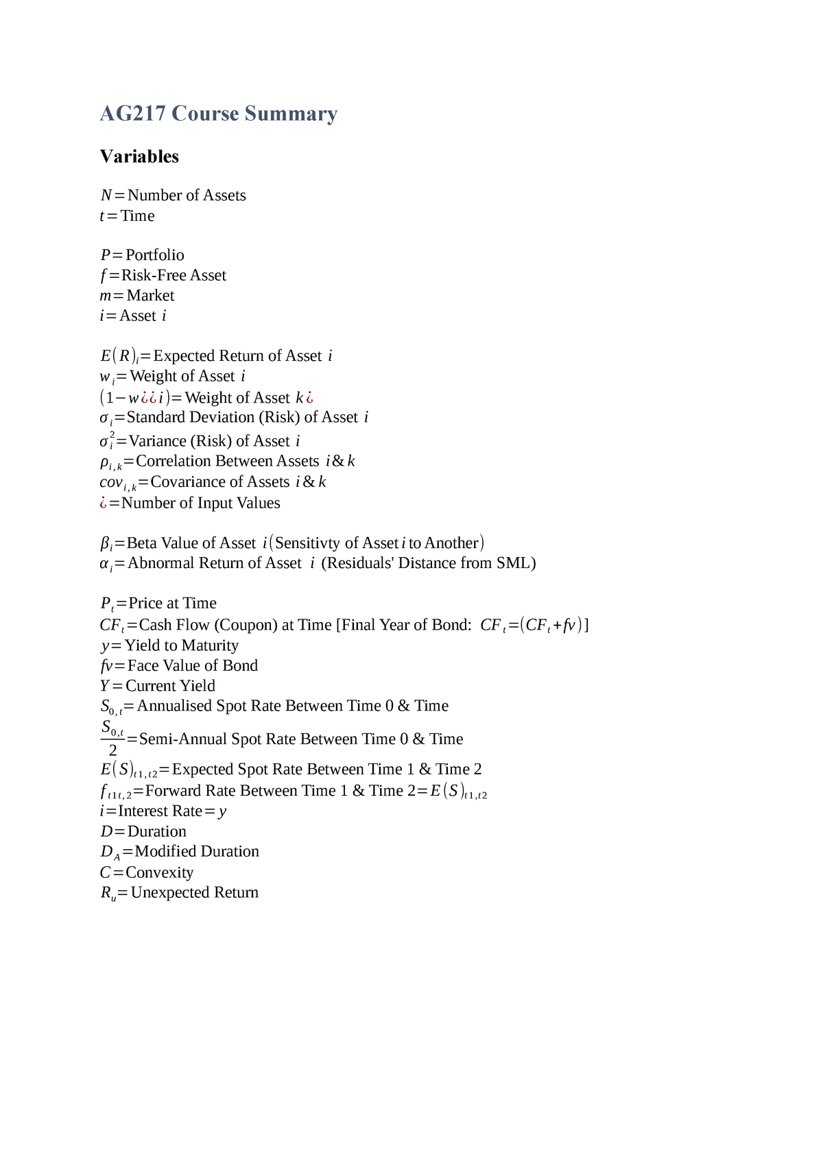 Ag217 Course Summary Strath Studocu