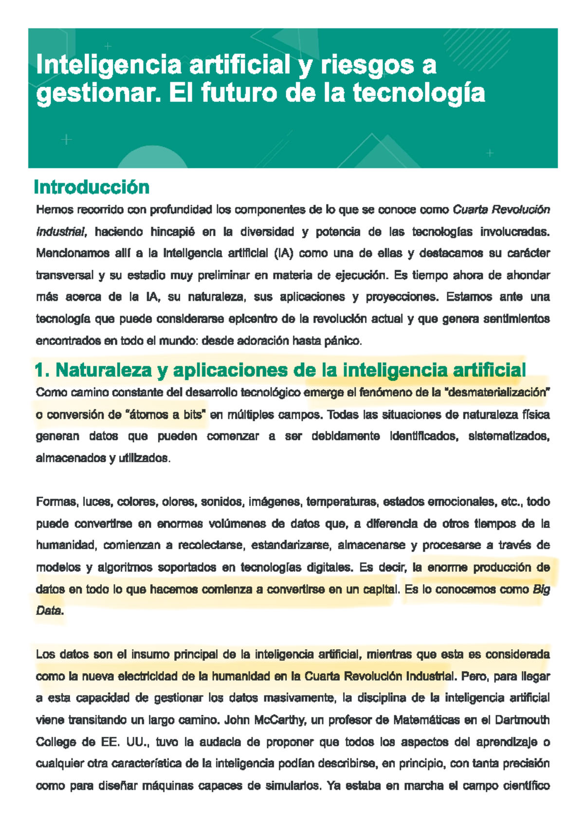 4- IA y riesgo a gestionar. El futuro de la tecno 2 - Inteligencia ...