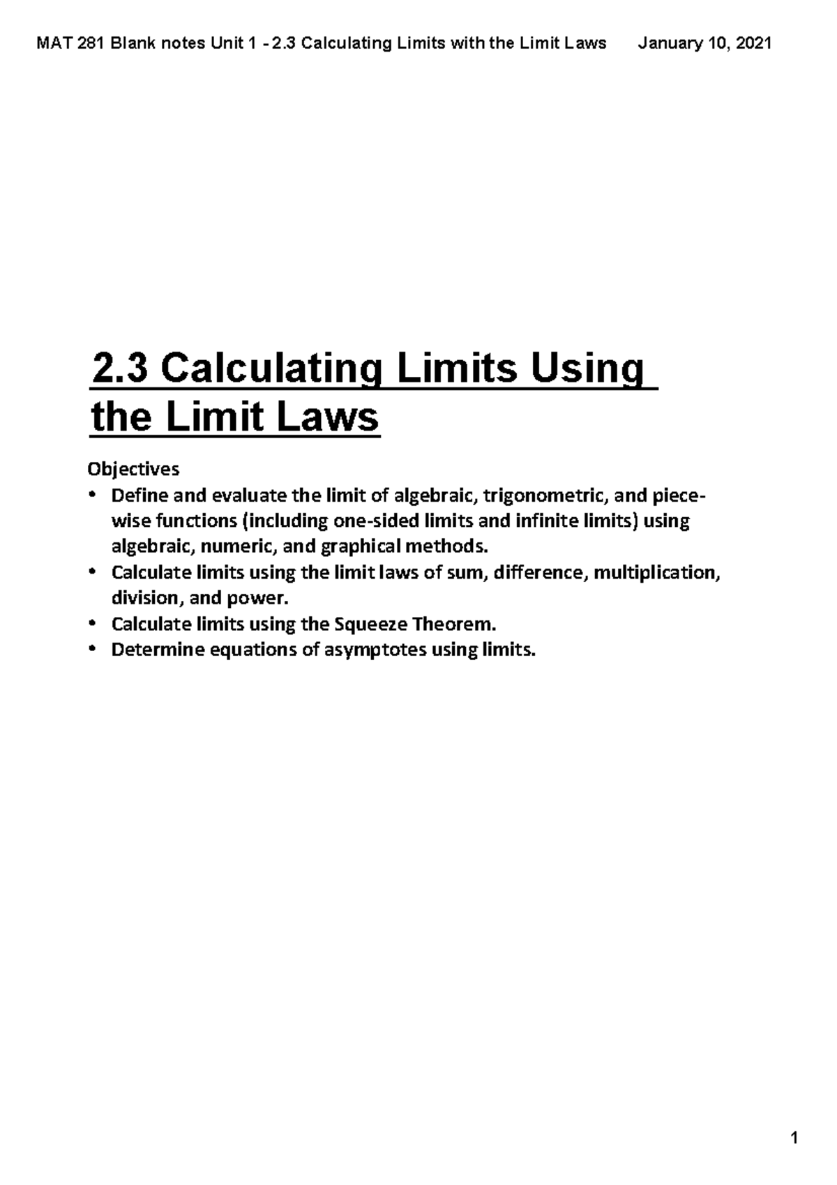 2-3-calculating-limits-with-the-limit-laws-studocu