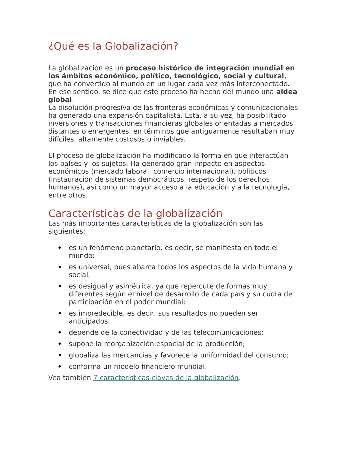 Qué Es La Globalización - ¿Qué Es La Globalización? La Globalización Es ...