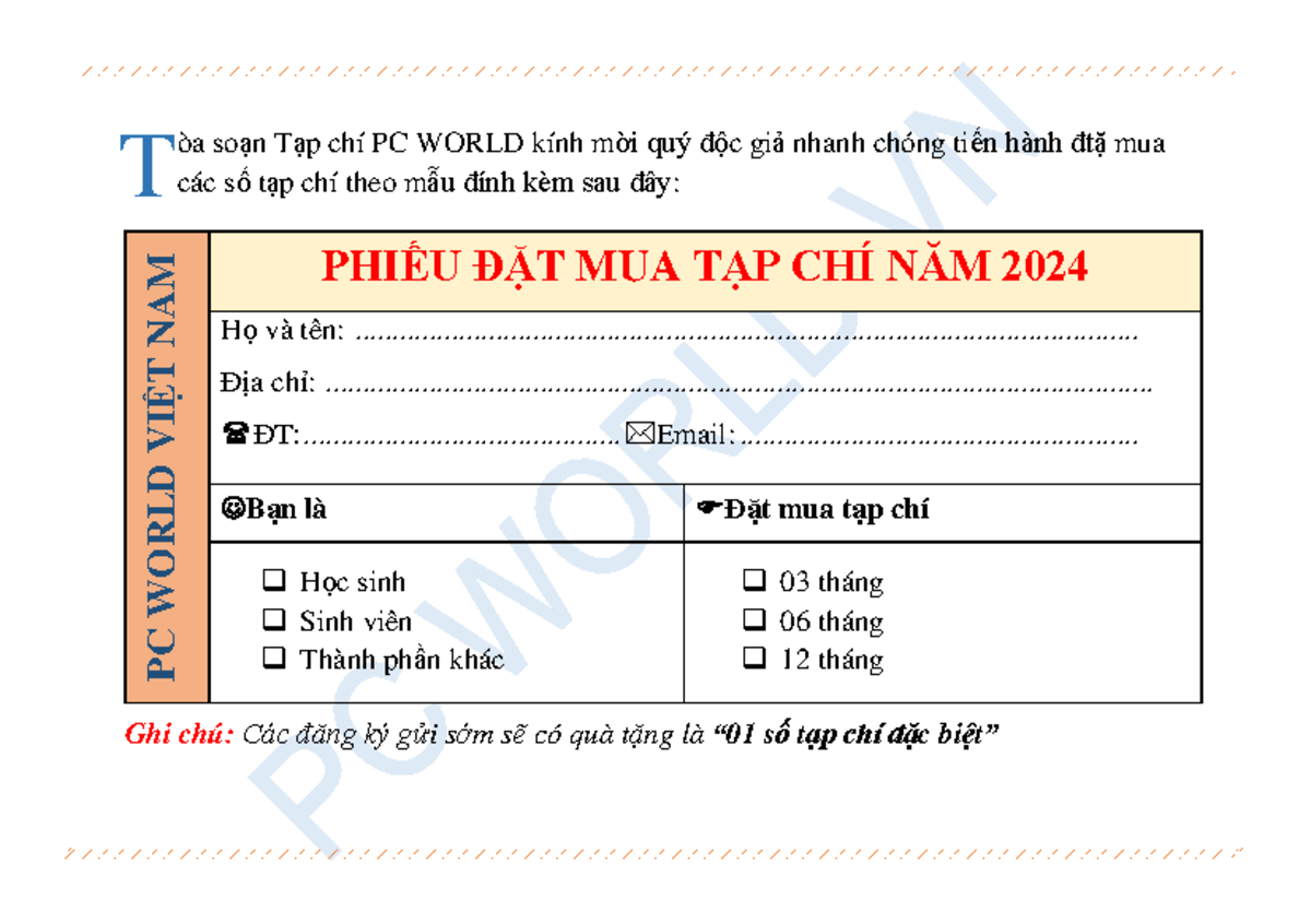 32218 BTWord 02 - òa soạn Tạp chí PC WORLD kính mời quý độc giả nhanh ...