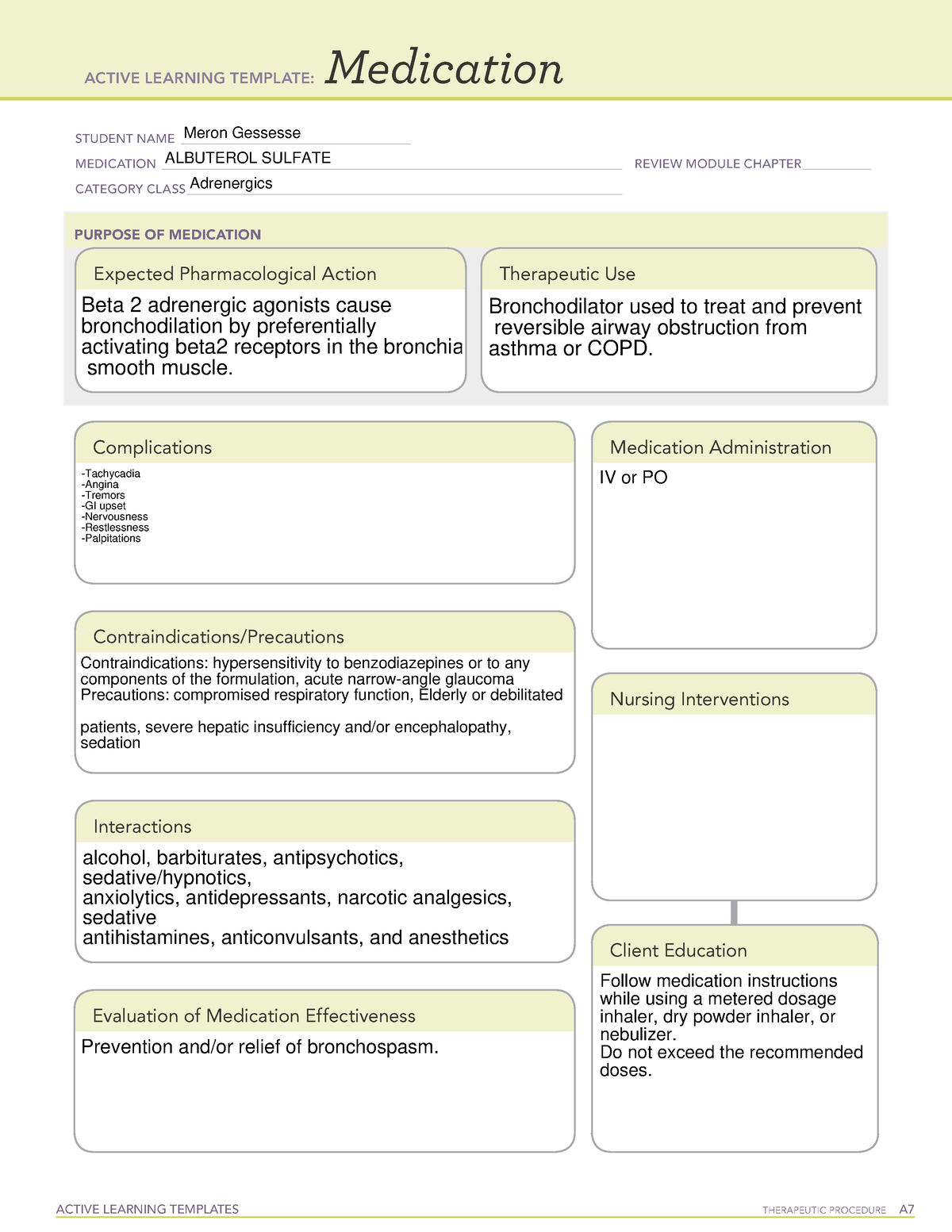 active-learning-template-medication-albuterol-sulfate-active-learning-templates-therapeutic