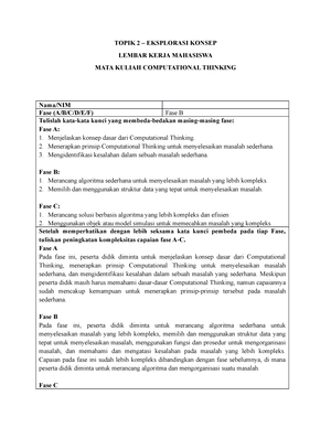 Eksplorasi Konsep Topik 2 CT - TOPIK 2 – EKSPLORASI KONSEP LEMBAR KERJA ...