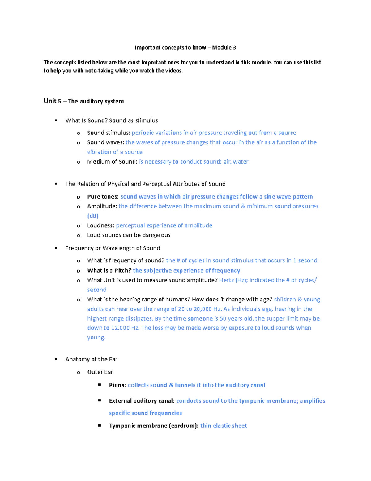 Module 3- Exam 2 - Study guide - Important concepts to know – Module 3 ...