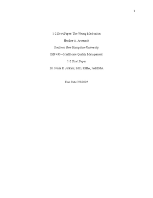 IHP 430 6-2 Quiz - Quiz And Answers To Module 6 - IHP 430 HEALTHCARE ...