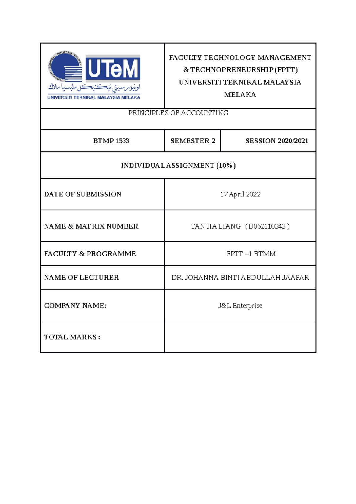 contoh assignment acc117