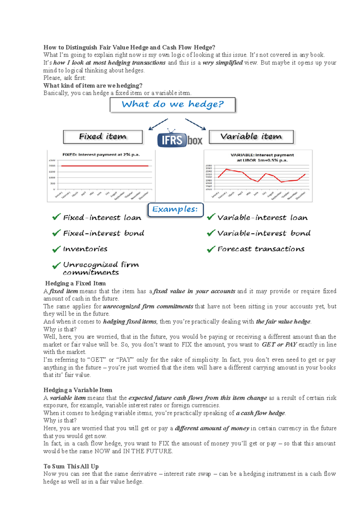 How to Distinguish Fair Value Hedge and Cash Flow Hedge - It’s not ...