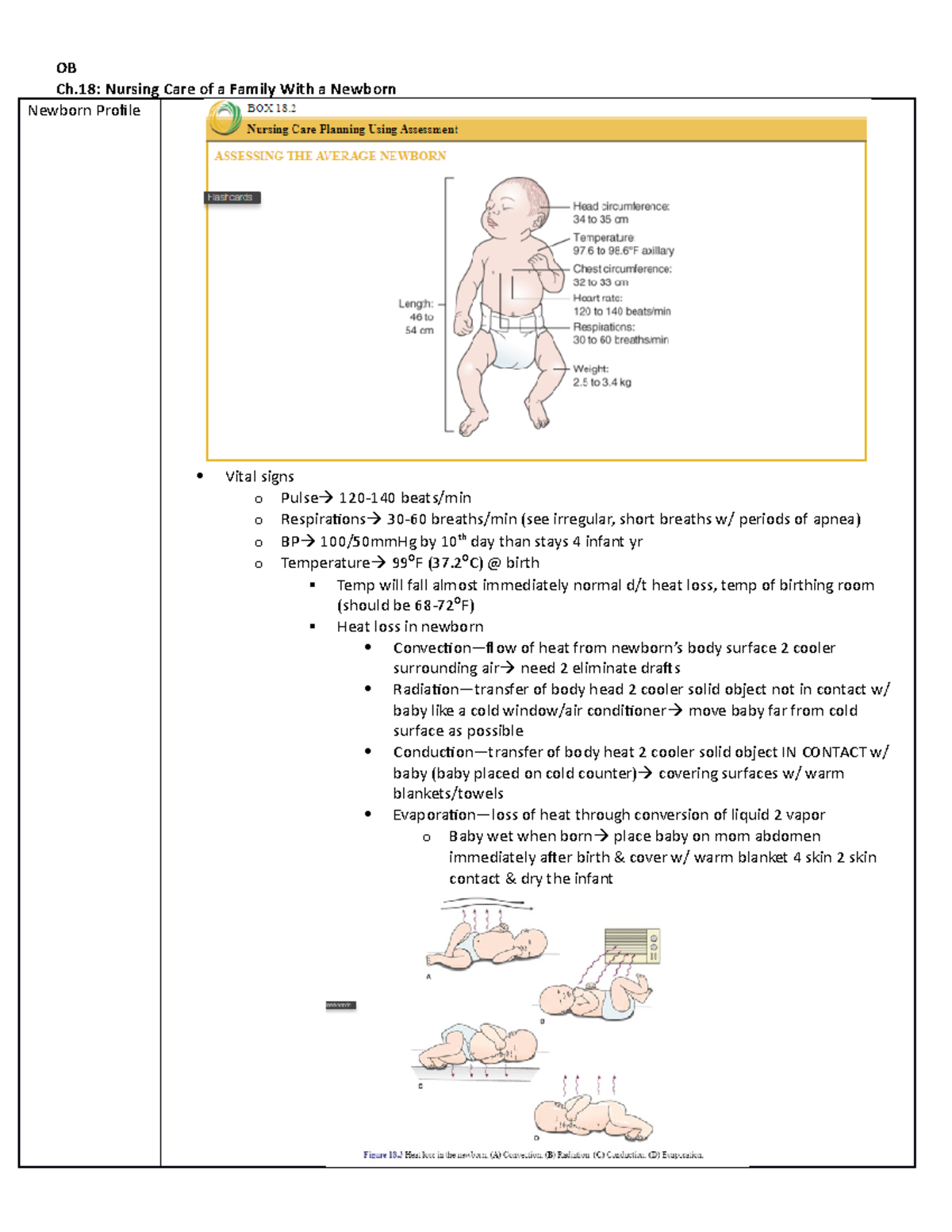 Ch.18 Newborn Assessment - OB Ch: Nursing Care Of A Family With A ...