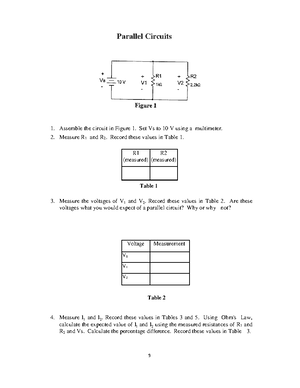 Week 5 Parallel Circuit Problems - ECET1960 Parallel Circuit Problem 1: ...