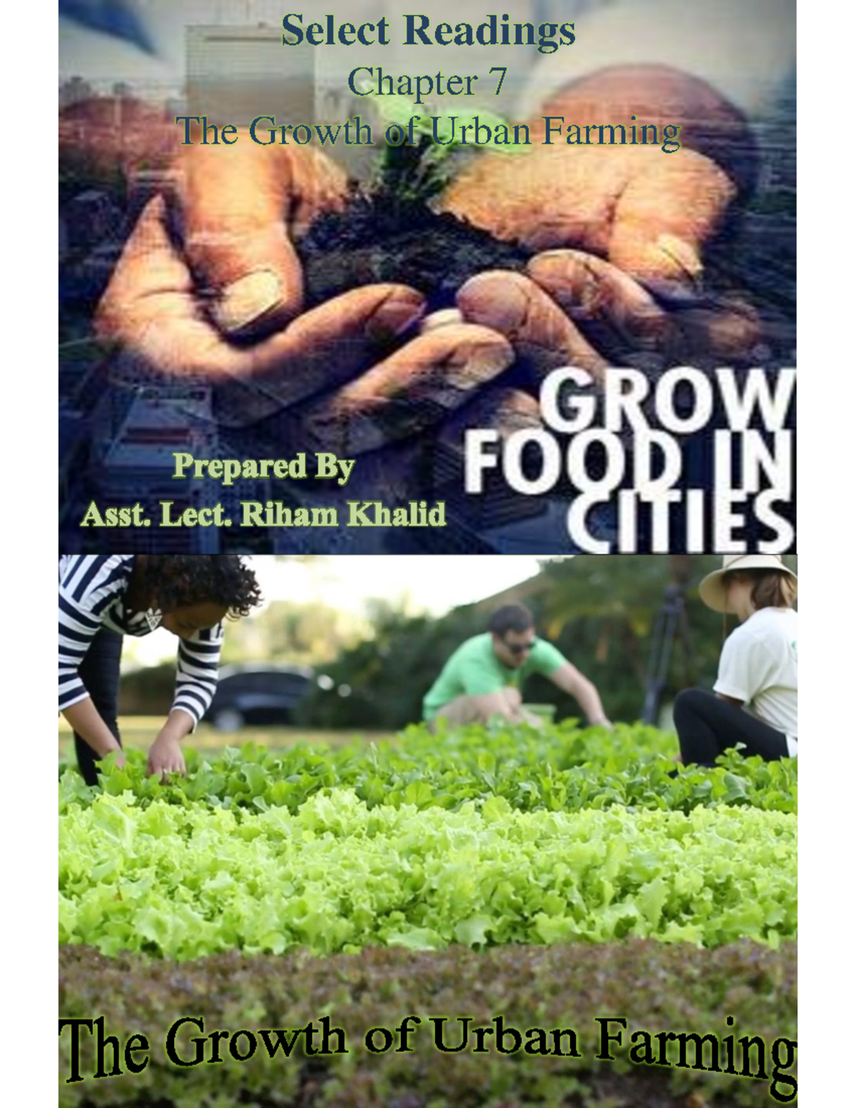 Select Readings Chapter 7 The Growth of Urban Farming - Select Readings ...