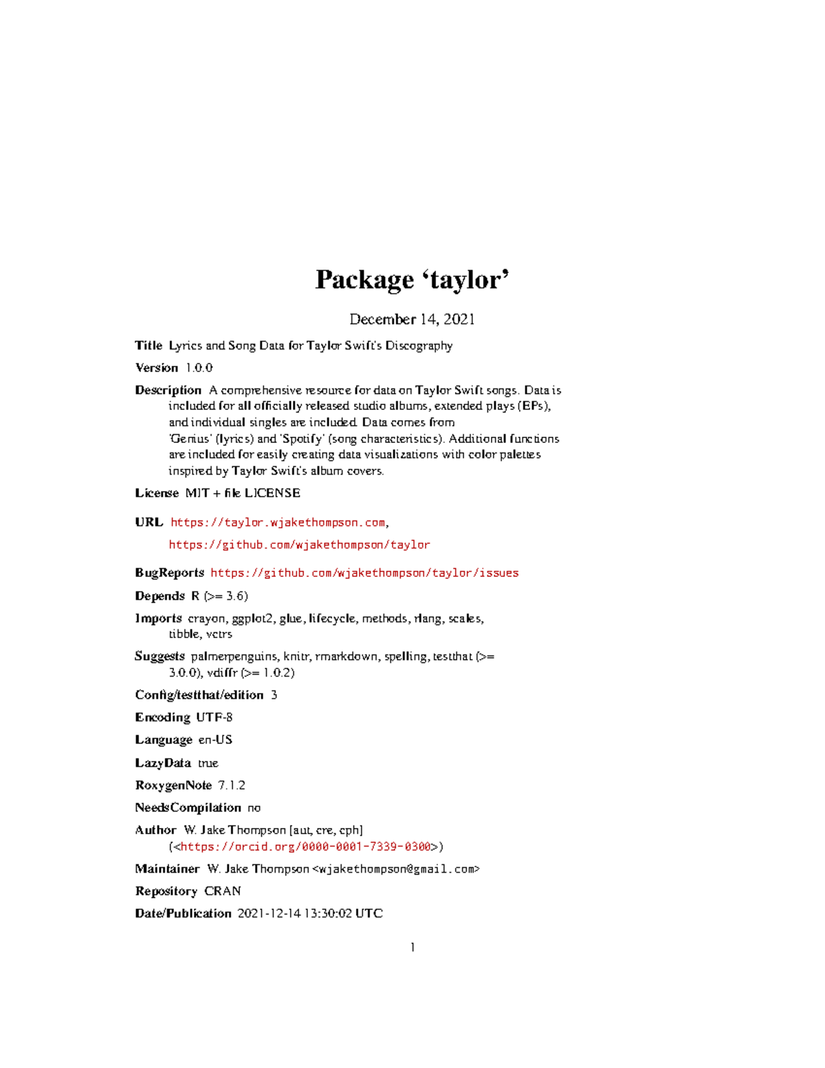 Taylor - notes for exams - Package ‘taylor’ December 14, 2021 Title ...