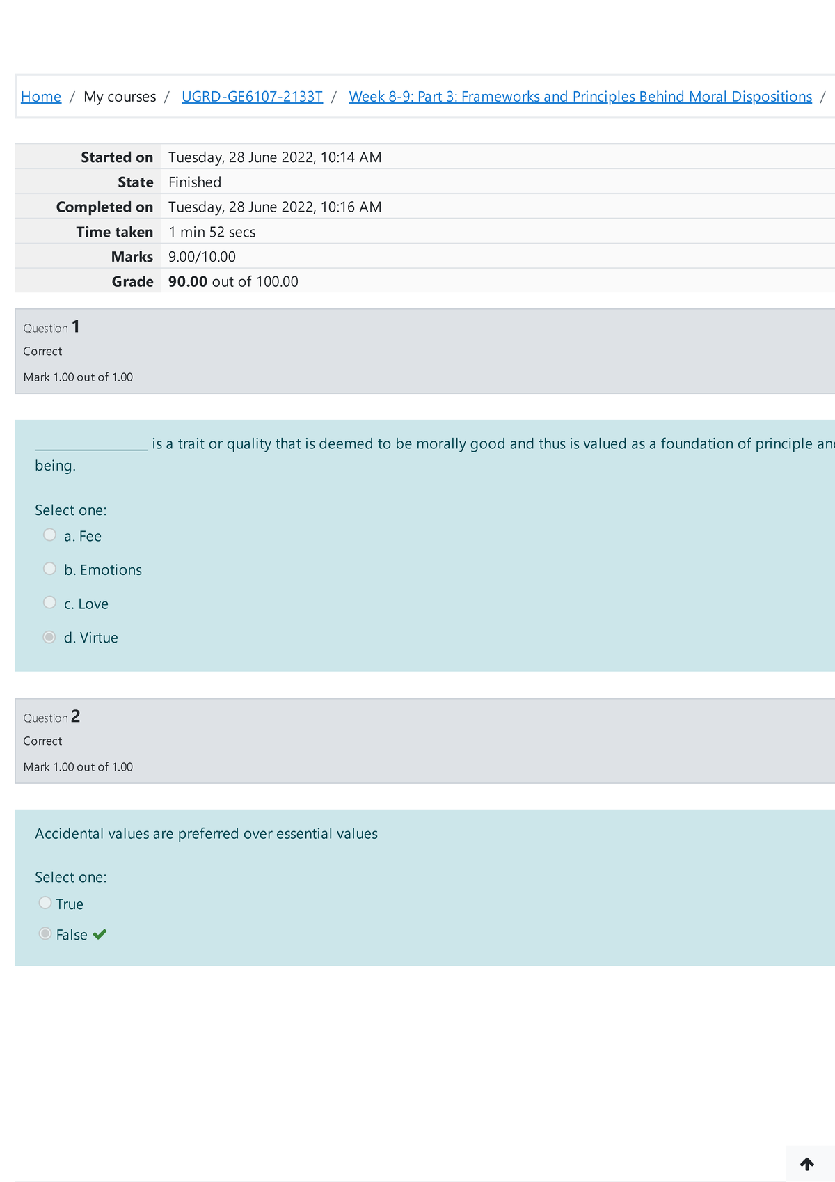 Ethics 2 - Midterm - Home / My Courses / UGRD-GE6107-2133T / Week 8-9 ...