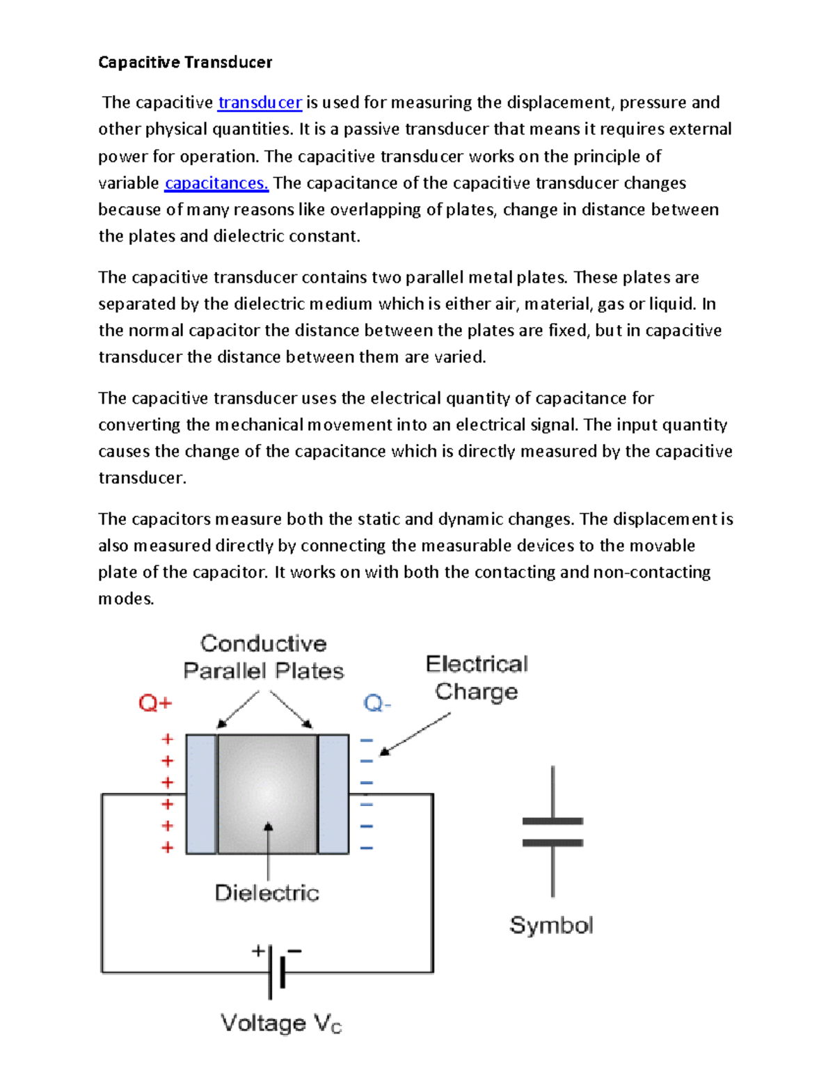 S&T19 Notes-converted - Capacitive Transducer The capacitive transducer ...