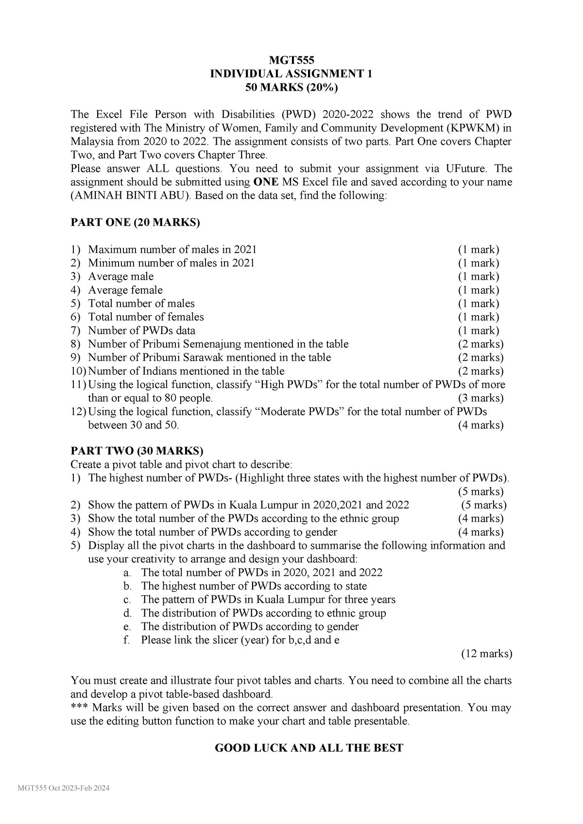 mgt503 assignment 1 solution 2022