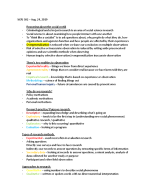 Crj Researh Methods - Chapter 1 Positivism and Social Science Research ...