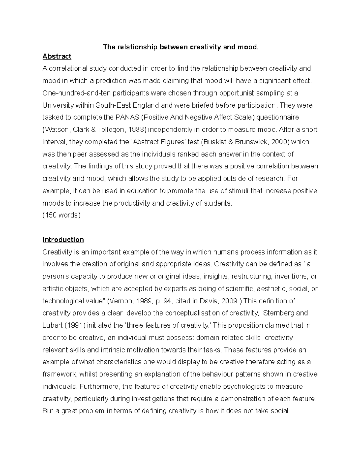 Research paper abstract example picture