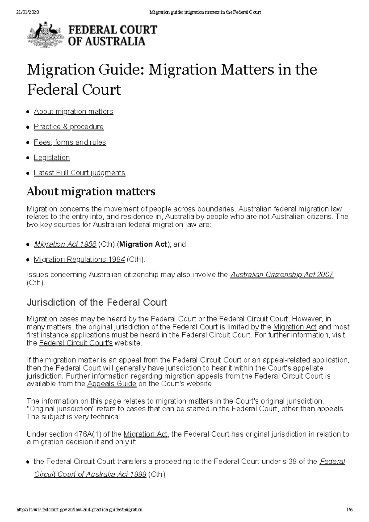 migration-guide-migration-matters-in-the-federal-court-migration