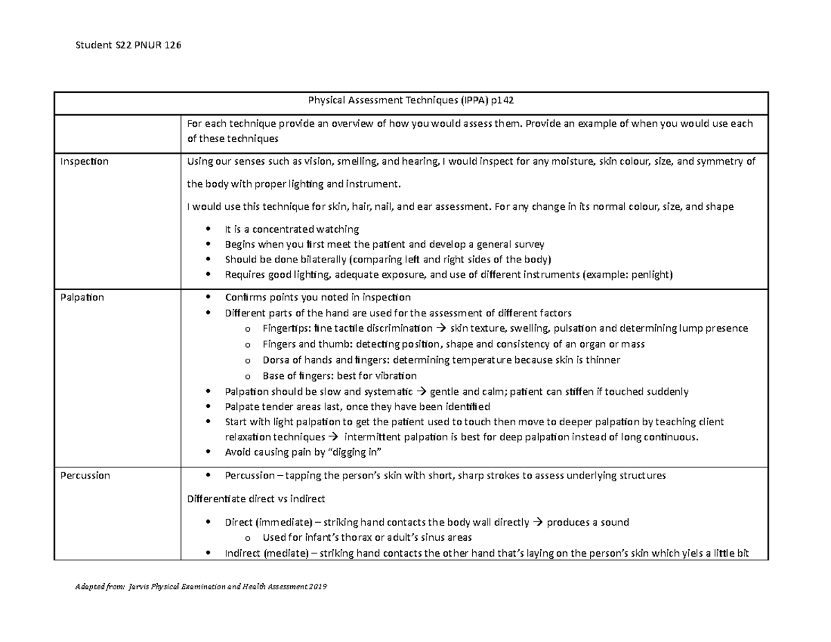 ODCT Skin, Hair And Nails - Physical Assessment Techniques (IPPA) p For ...