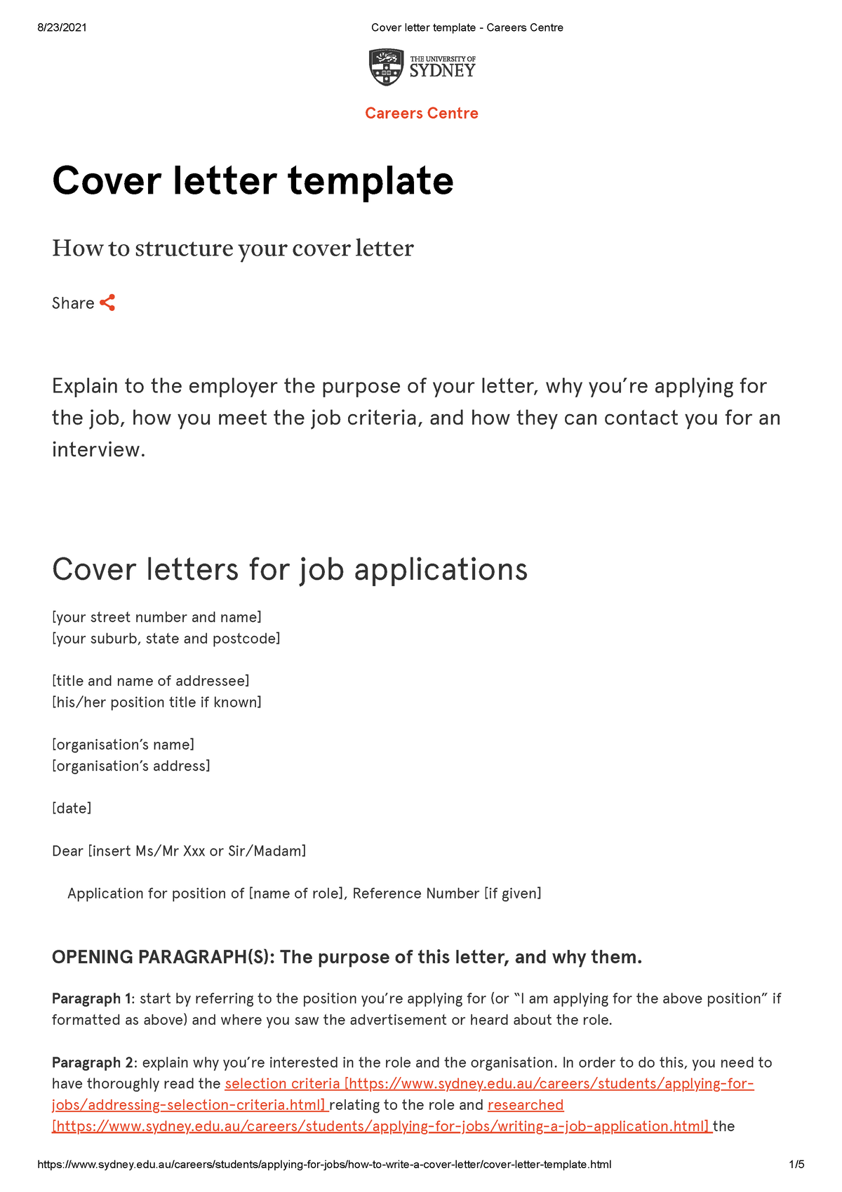 Job Application Cover letter Uo S Tannistha - Cover letter template How ...