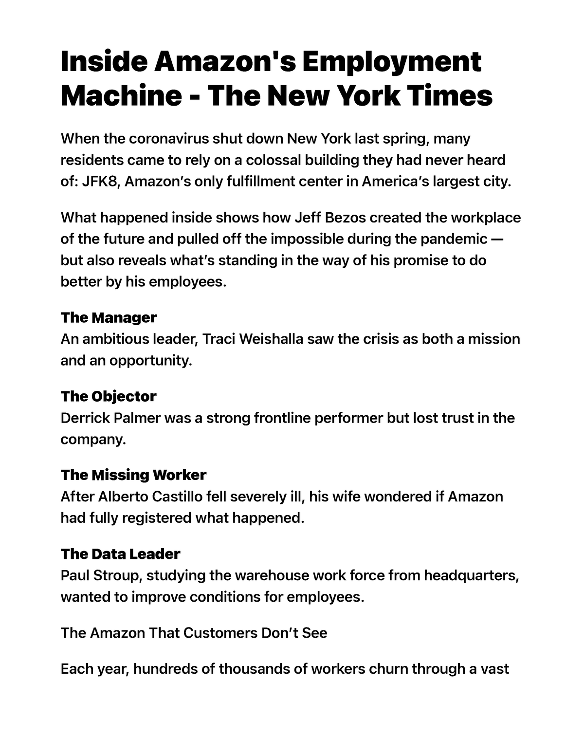 Inside 's Employment Machine - The New York Times