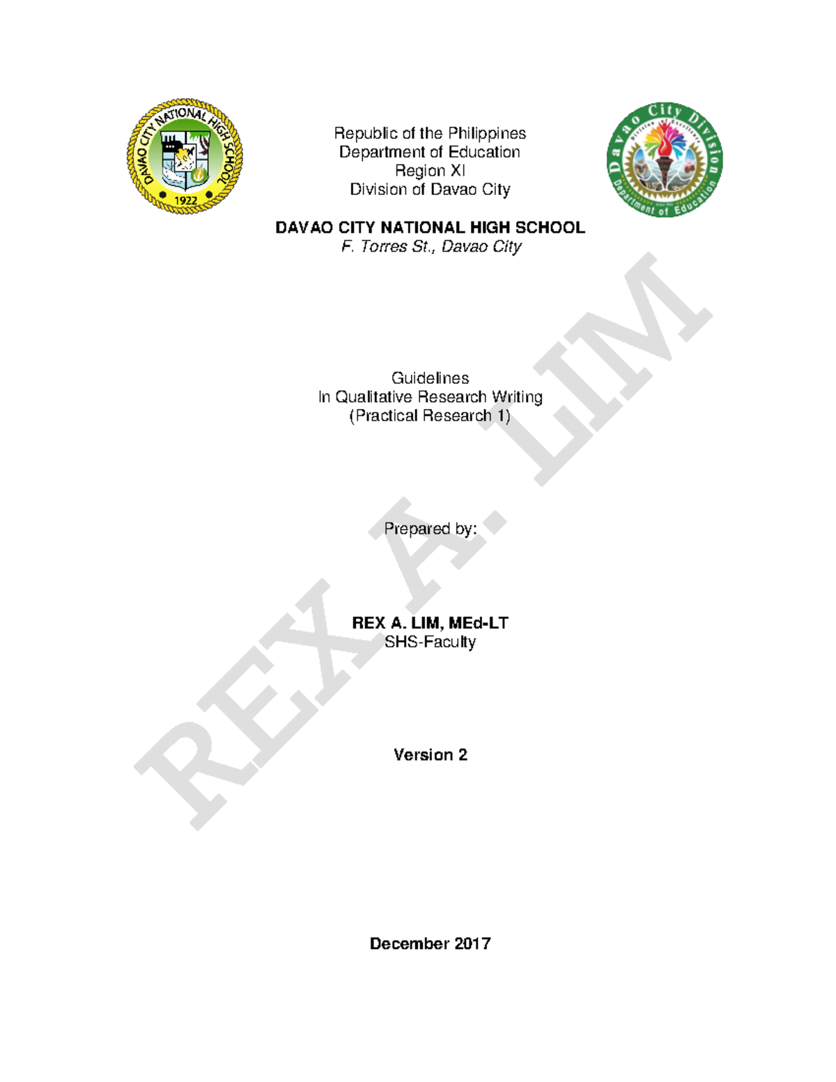 Quali-Research-Guidelines Nov2018 - i Republic of the Philippines ...