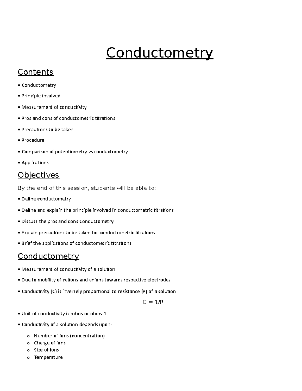 chapter-3-conductometry-conductometry-contents-conductometry