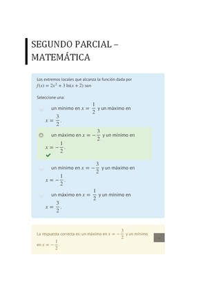 Respuestas Parciales I - Matemática 51 CBC - Studocu