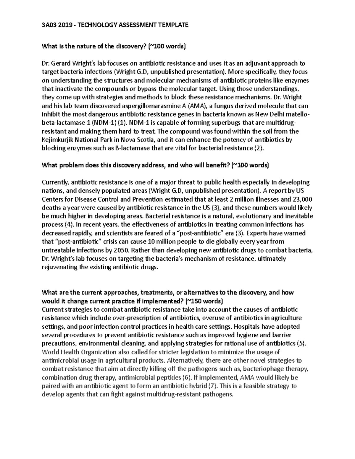2019 Technology Assessment Template - 3A03 2019 - TECHNOLOGY ASSESSMENT ...