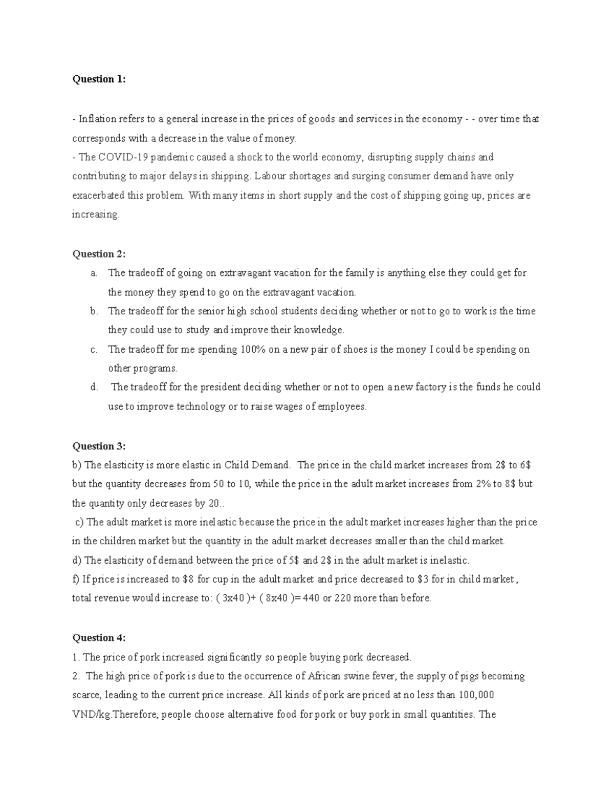 Individual- Assignment-1 - Question 1: Inflation refers to a general ...