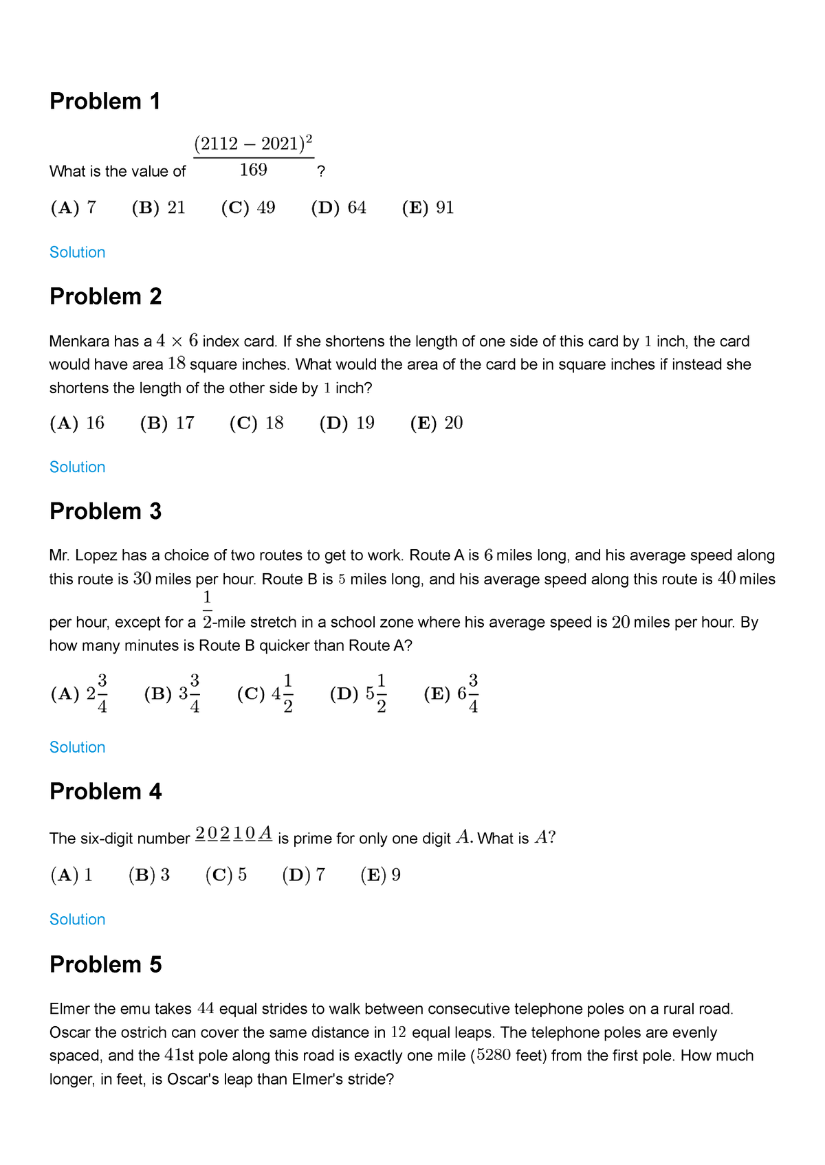 2021 Fall AMC 12A Problems - CAS MA532 A1 - BU - Studocu