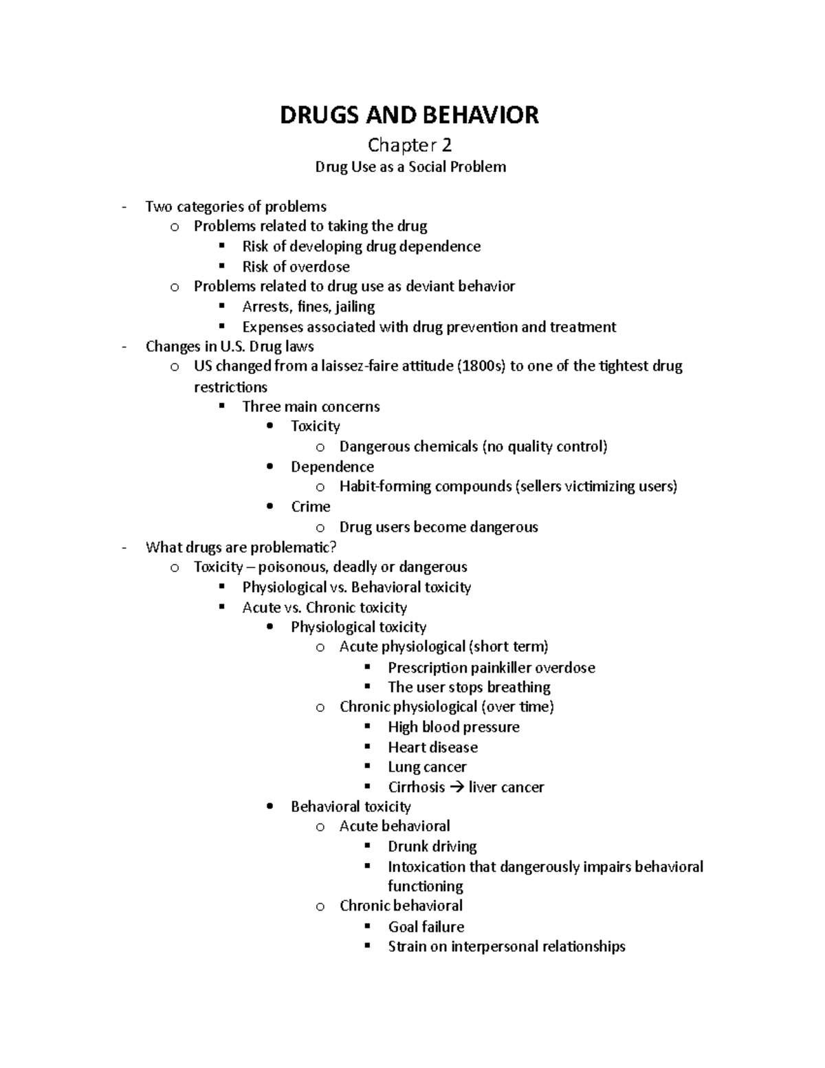 CH 2 - DRUG USE A Social Problem - DRUGS AND BEHAVIOR Chapter 2 Drug ...