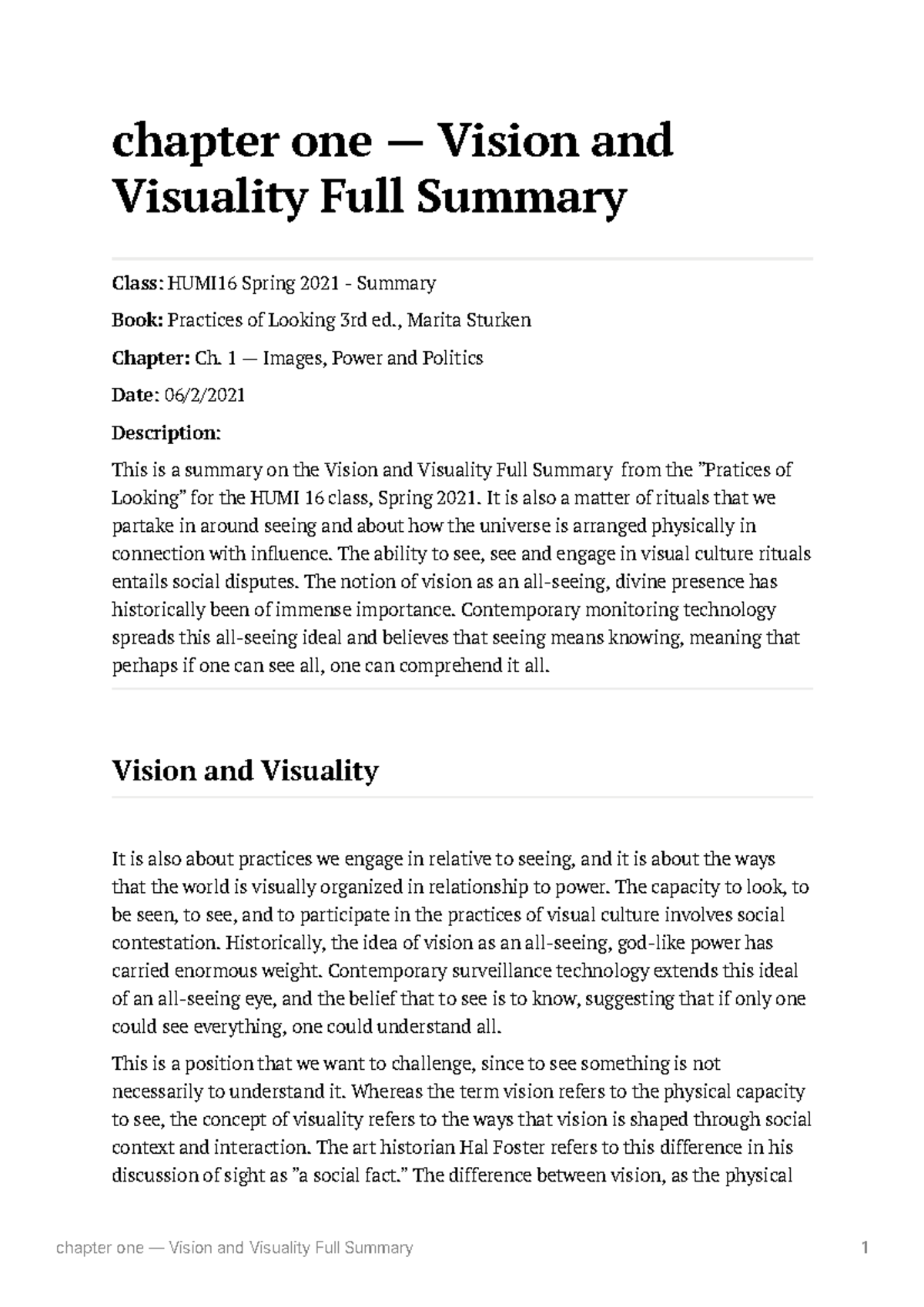 chapter-one-vision-and-visuality-full-summary-marita-sturken