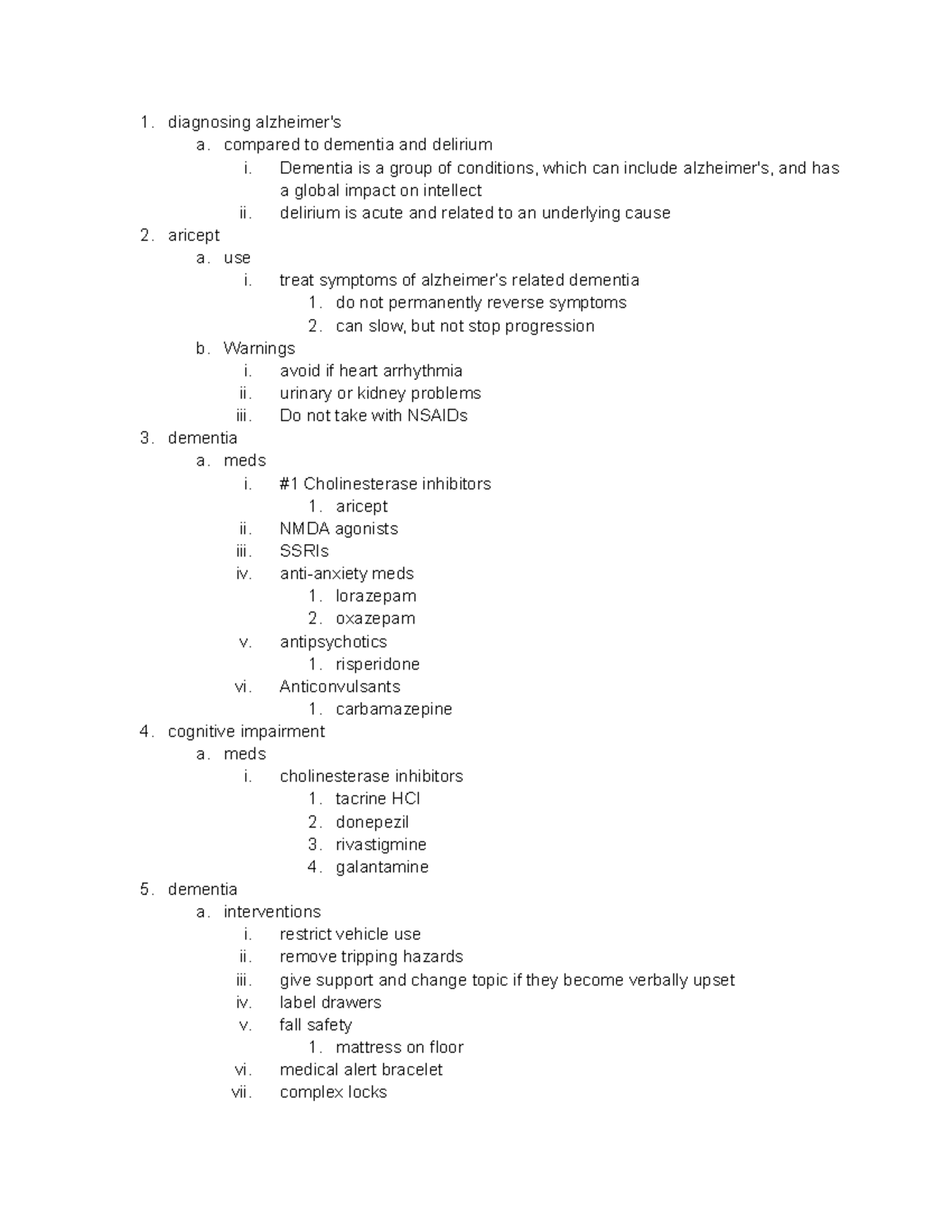 Copy of Test 3 Review - n/a - diagnosing alzheimer's a. compared to ...