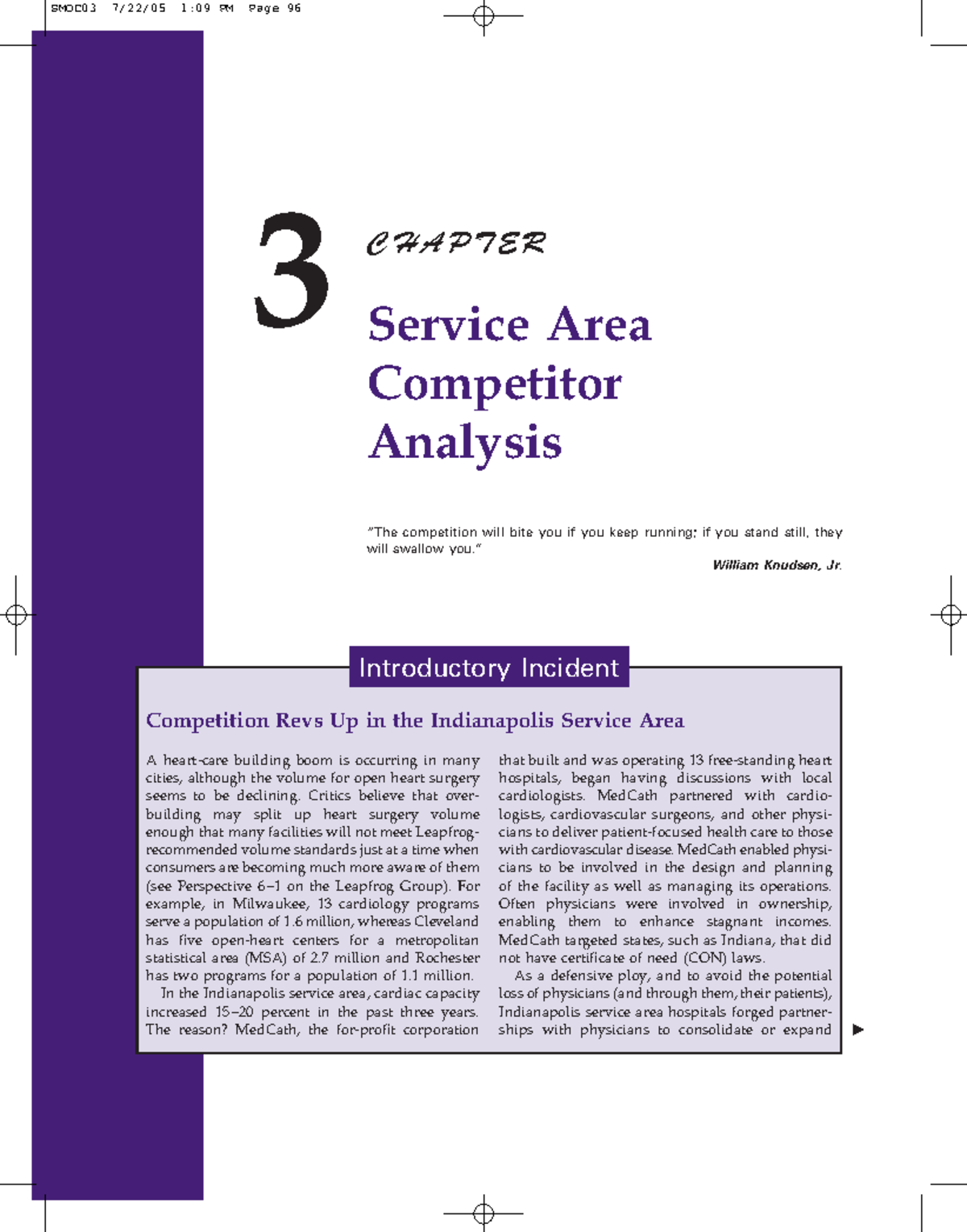 Service Area Competitor Analysischapter 3 CHAPTER Service Area