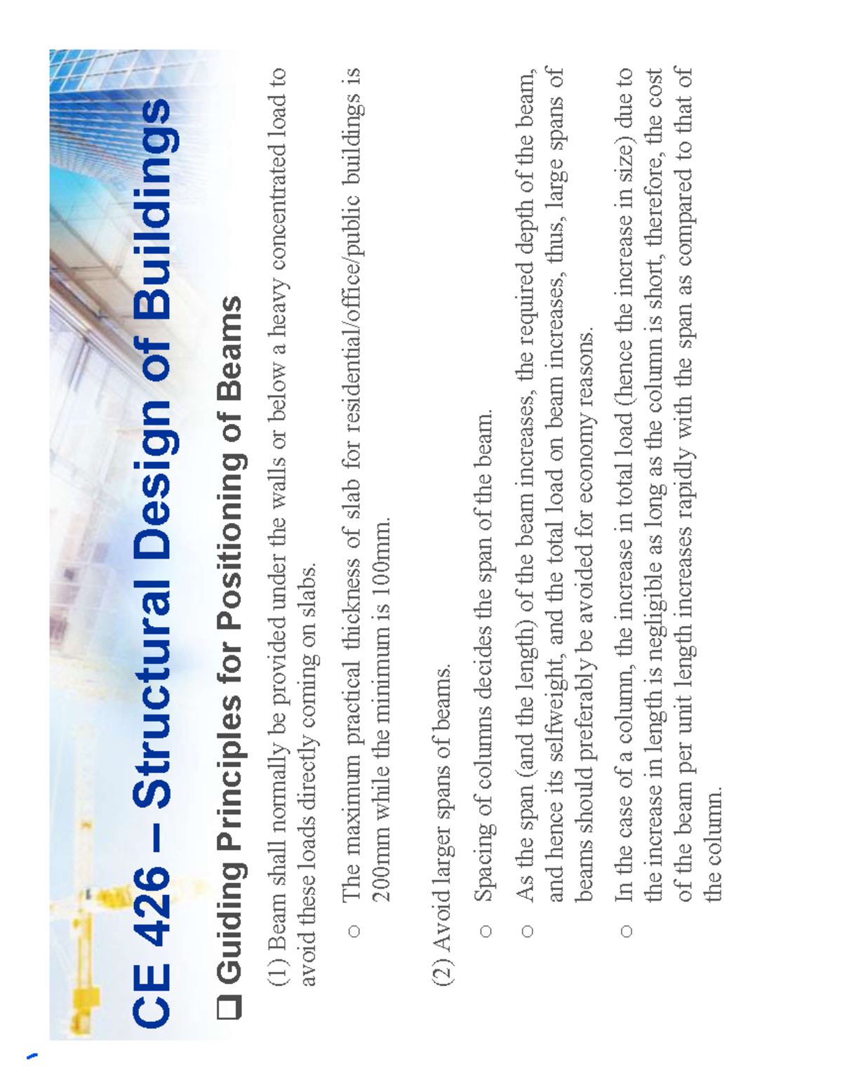 Tributary area solving - CE 426 Structural Design of Buildings Guiding ...