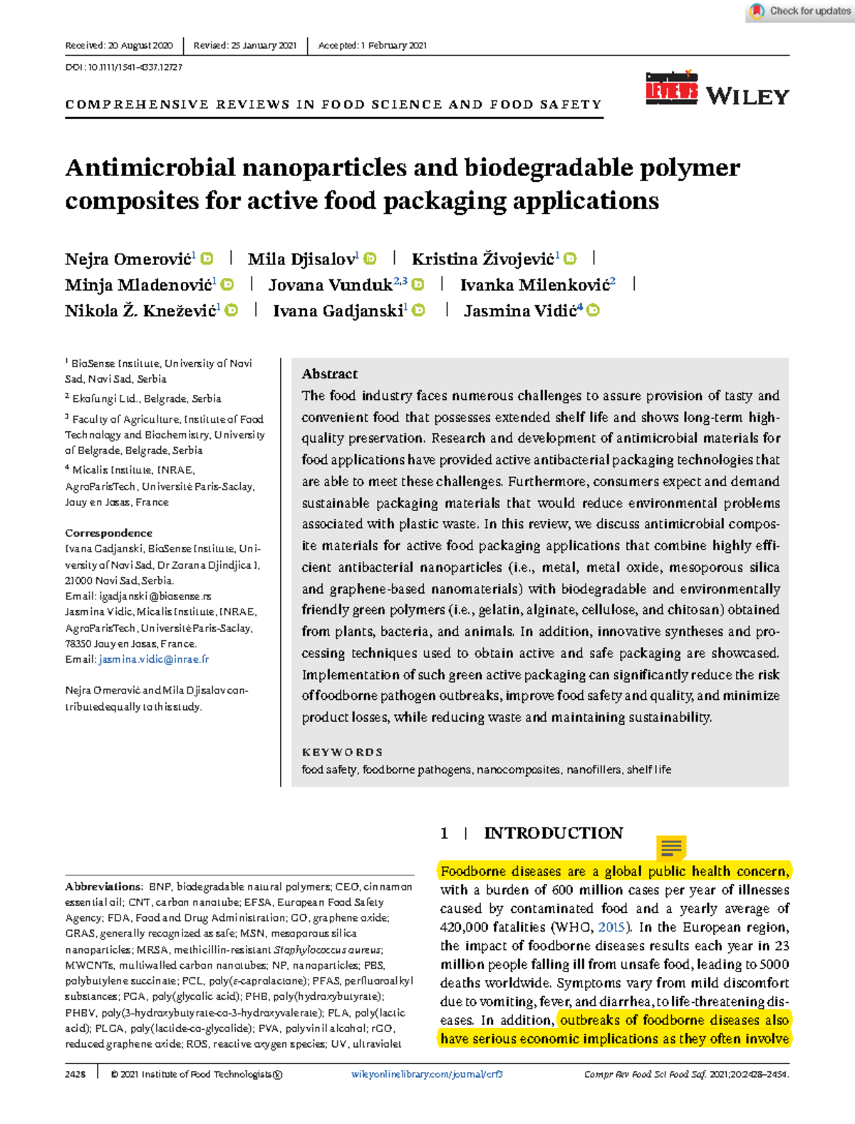 Antimicrobial nanoparticles and biodegradable polymer composites for