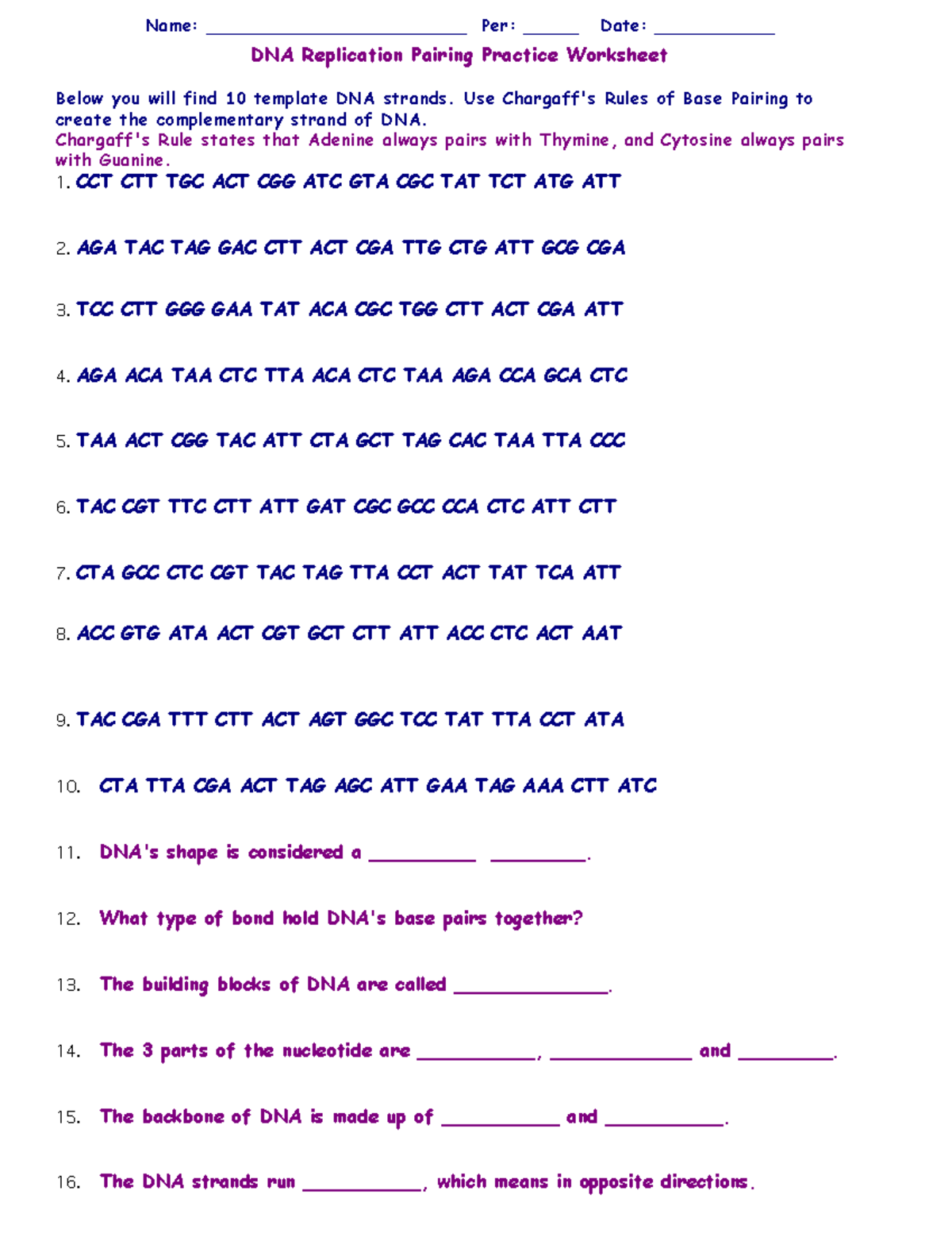 dna-pairing-practice-worksheet-1-ctt-tgc-act-cgg-atc-gta-cgc-tat-tct