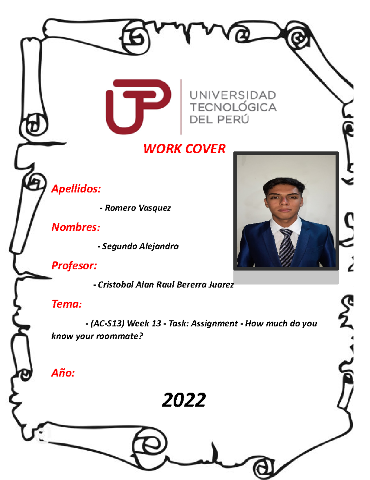 Ingles TA 3Alejandro WORK COVER Apellidos Romero Vasquez Nombres