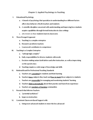 Chapter 2 - Ed Psy Notes - Snowman, Jack. Psychology Applied to ...
