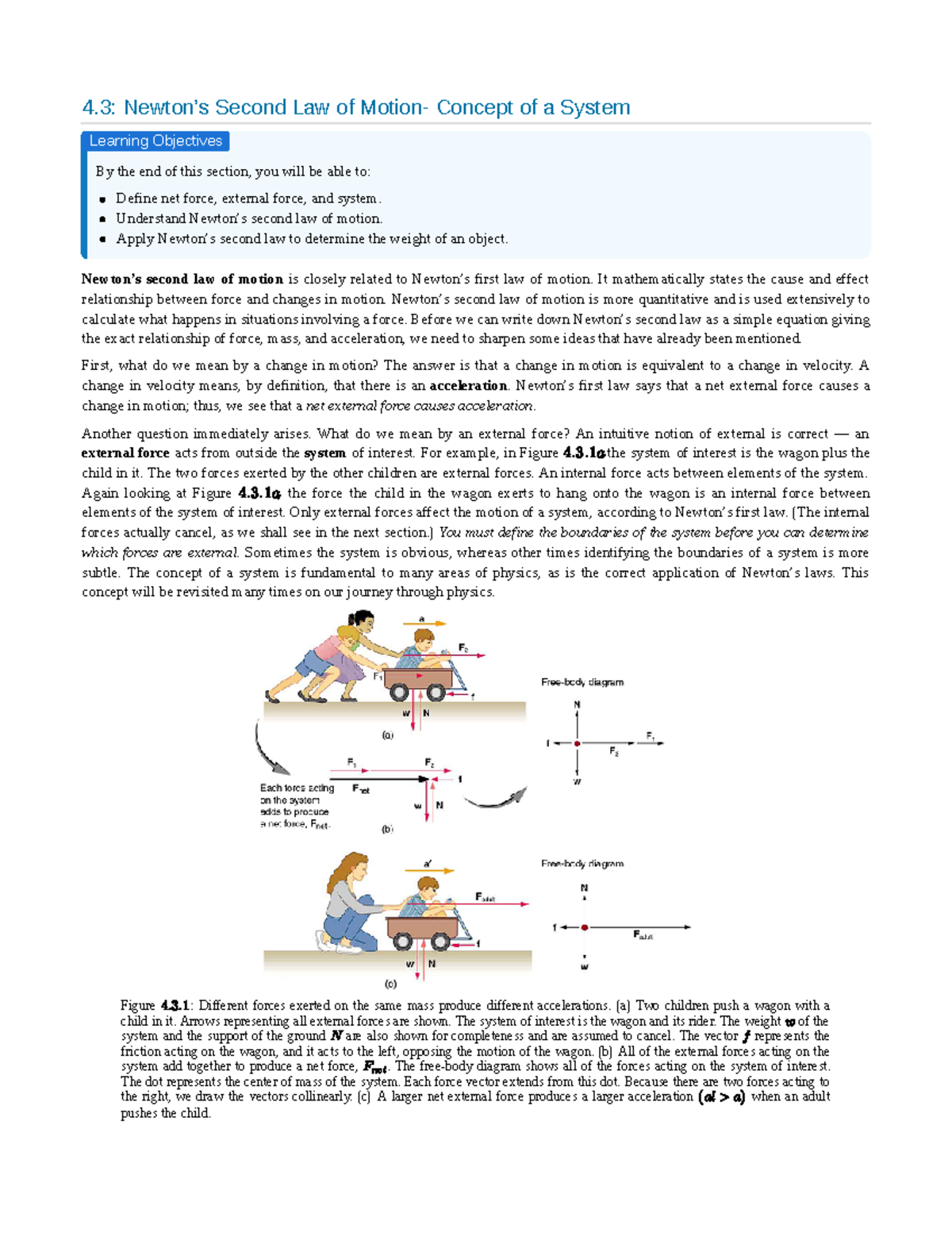 4.3 Newton’s Second Law Of Motion- Concept Of A System - Understand ...