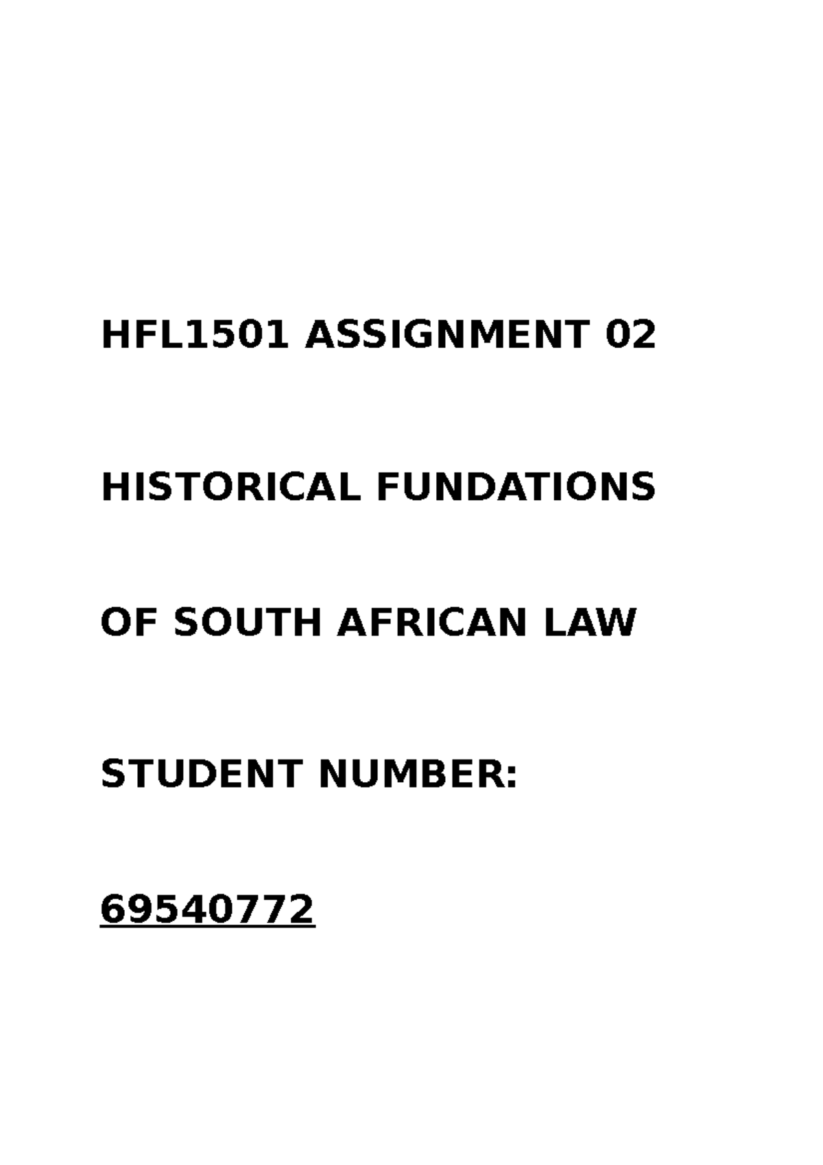 HFL1501 Assignment 2-1 Historical Foundation - HFL1501 ASSIGNMENT 02 ...