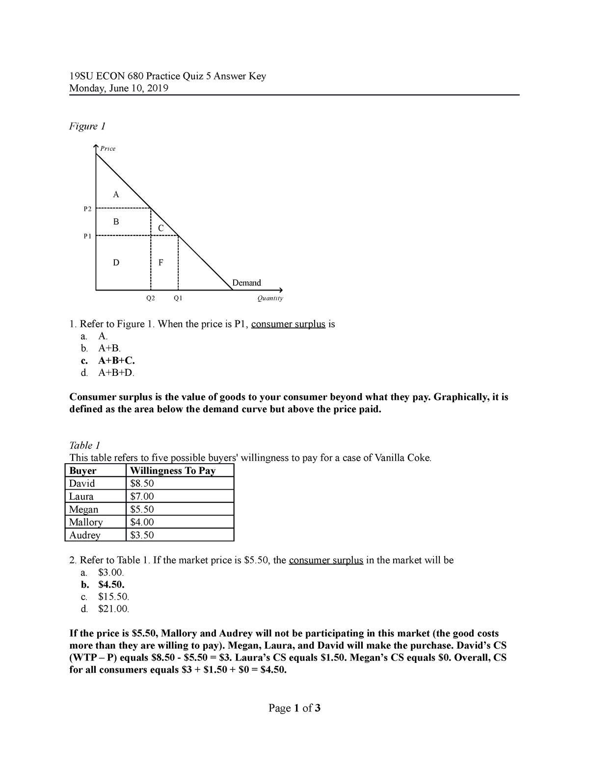 19SU ECON 680 Practice Quiz 5 (answer key) StuDocu