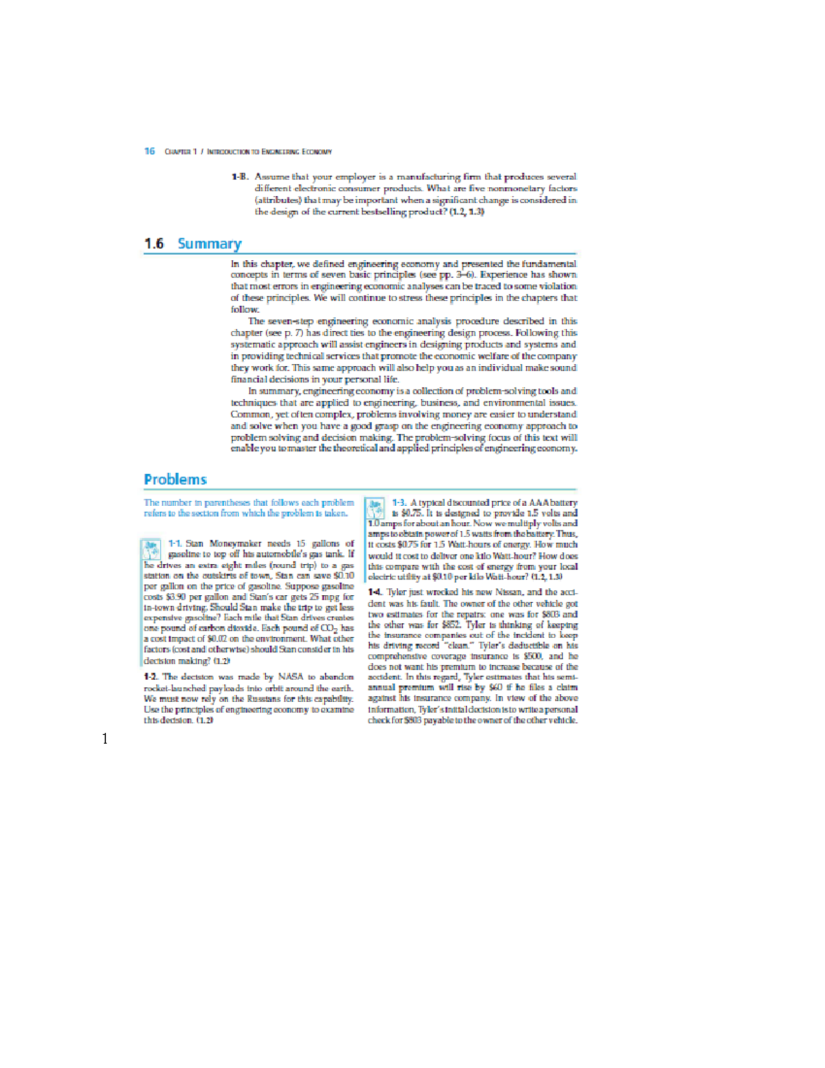 Engineering Economics Entrepreneurship January 2021 Assignment 1 Solutions To Chapter 1 Engineering Economics Entrepreneurship January 2021 Assignment 1 Solutions To Chapter 1