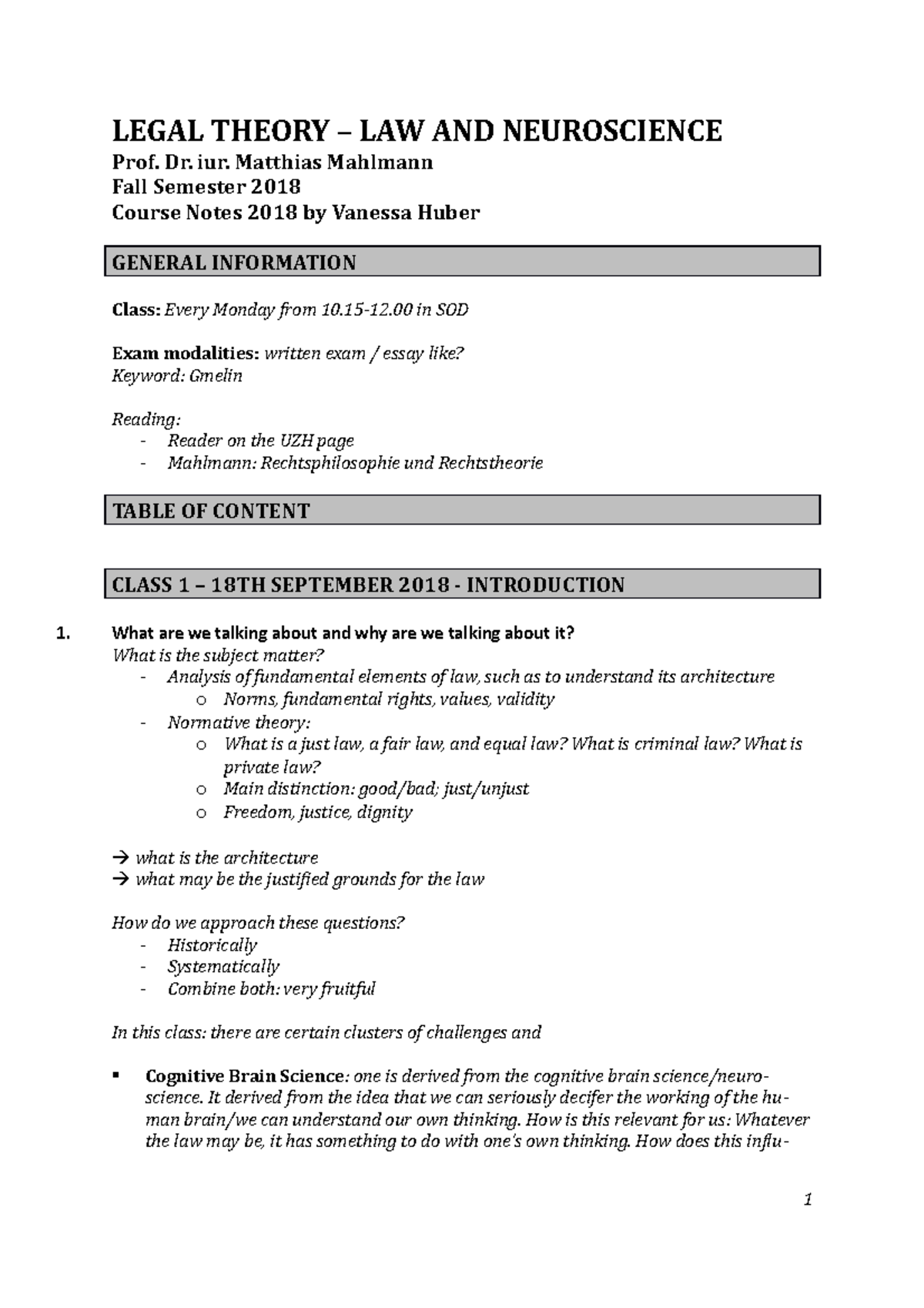 Legal Theory Course Notes and Tutorial - LEGAL THEORY – LAW AND ...