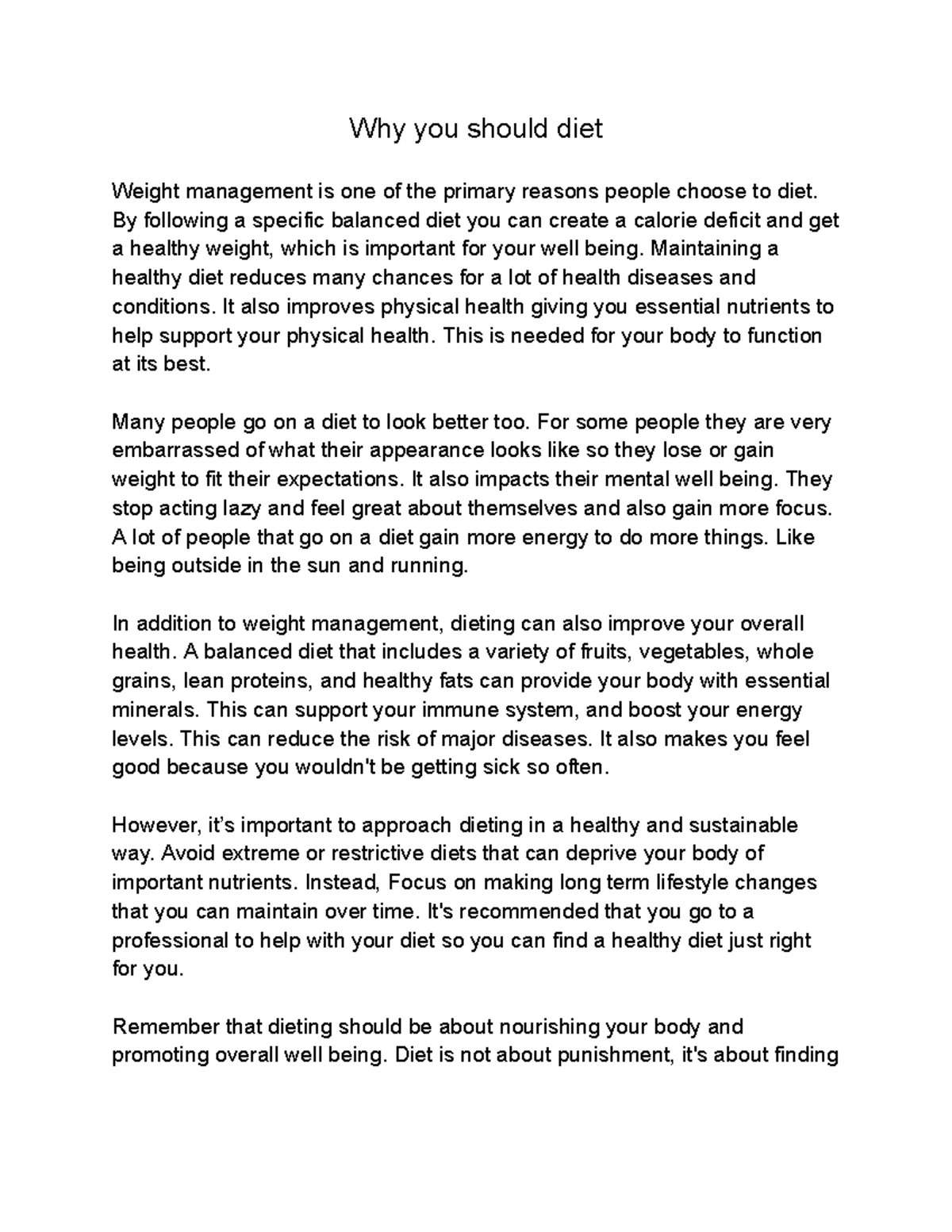 Why you should diet - Copy and paste - Why you should diet Weight ...